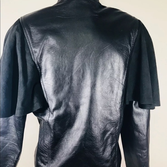 Shuo yu samurai cropped leather suede jacket - Picture 7 of 8